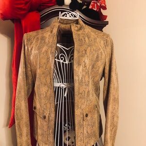 Just in Macys Alfani light Snakeskin Jacket